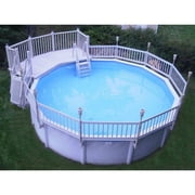 Vinyl Works Uv Resistant Above Ground Fan Deck Kit Pool Ladder, Resin, 5 x 13.5 ft, 580.0 lbs