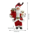 thumbnail image 3 of Todaioua Christmas Sitting Santa Hand Crafted Coat Santa Claus Figurines Doll with Gift Bag and Presents Christmas Decoration for Home Office Table Xmas Party Ornament Gift, 3 of 4