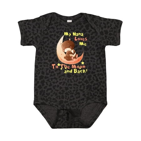

Inktastic My Nana Loves Me to the Moon and Back Gift Baby Boy or Baby Girl Bodysuit