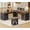 Black & Brown, variant on SEDETA Large L Shaped Desk with 4 Wood Drawers, 67"x 67" Executive Desk with File Drawers & Storage Cabinet, Farmhouse Corner Computer Desk with Power Strip for Home Office, White & Brown
