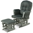 thumbnail image 1 of Gymax Glider and Ottoman Cushion Set Wood Baby Nursery Rocking Chair Dark Grey, 1 of 10