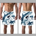thumbnail image 3 of luoweisi Men's Beach Shorts Quick Dry Swim Trunks with Mesh Lining Shark 2XL, 3 of 5