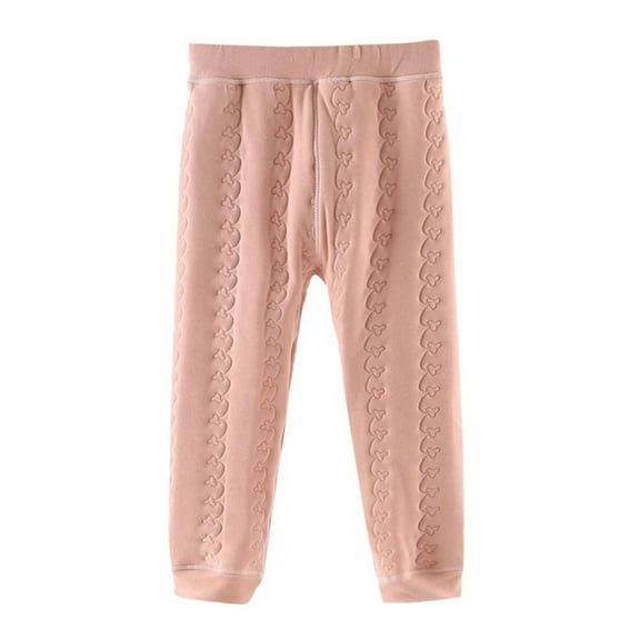 XBASW Baby Kids Thermal Underwear Pants Padded Long Johns Fall Winter Warm School Uniform Bottoms for Boys Girls 3-8Y