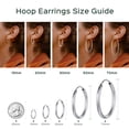 thumbnail image 4 of Suplight 925 Sterling Silver Women Silver Earrings Small Large Thin Endless Hoop Earrings 15/20/30/50/70mm, 4 of 8