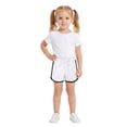 thumbnail image 2 of Resinta 5 Packs Girls Cotton Athletic Shorts Active Running Shorts Toddler Summer Shorts Dolphin Dolphin Yoga Shorts, 2 of 9