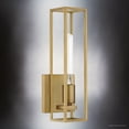 thumbnail image 4 of Luxury Mid Century Modern Wall Sconce, Large Size: 13.75''H x 4.75''W, with Luxe Industrial Style Elements, Weathered Brass Finish, UQL4881 from the Langley Collection by Urban Ambiance, 4 of 5