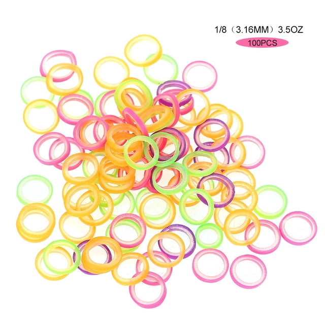Juego de 100 bandas elásticas de goma para ortodoncia dental profesional, herramienta de 1/8" (3,16 mm)