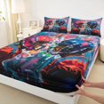 thumbnail image 3 of Manfei Rugby Sports Bed Sheets,Rugby Ball Sport Game King Sheets,Colorful Graffiti Sheet Set For Boys Teens,Ultra Soft Home Decor,4-Piece, 3 of 7