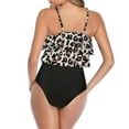 thumbnail image 4 of Zando High Waisted Tankini Bathing Suits for Women Modest Swimsuits with Ruffle 2 Piece Tummy Control Swimwear Leopard Black M, 4 of 7