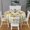 White-2, variant on Design Pattern Round Tablecloth 60 Inch – Waterproof Polyester Table Cover with Full Print Design, Wrinkle Resistant & Washable for Kitchen Dining Party Decor
