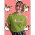 thumbnail image 2 of Corgi Pups Banner T-Shirt Women -Image by Shutterstock, Female 3X-Large, 2 of 4