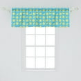 thumbnail image 2 of Ambesonne Lemon Window Valance, Slices Summer Sun, 42" x 18", Sky Blue Yellow, 2 of 3
