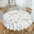 thumbnail image 6 of Round Tablecloth 60 inch, Floral Round Table Cloth, Stain Resistance, Water Repellent and Wrinkle-Free, Spring Flower Circle Tablecloth for Home Kitchen Dining Party Patio Indoor and Outdoor Use, 6 of 6