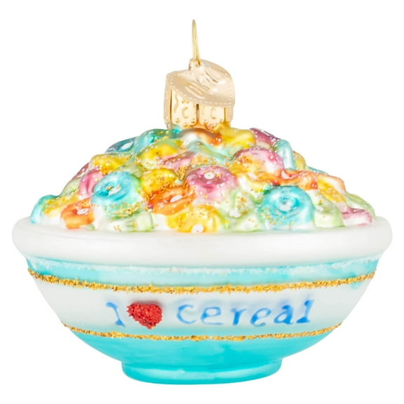 Old World Christmas Ornaments Bowl of Cereal Glass Blown Ornaments for Christmas Tree