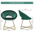 thumbnail image 2 of Gymax Accent Velvet Dining Chairs, Dark Green (Set of 2), 2 of 10