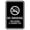 Black, variant on Portrait Round No Smoking Including E-Cigarettes Sign (Black) - Small 4" x 6"