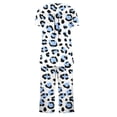 thumbnail image 5 of NominalSnug Pajama Sets for Women Short Sleeve Sleepwear Wide Leg Capri Pants Loungewear Graphic Print Pjs Set, 5 of 8