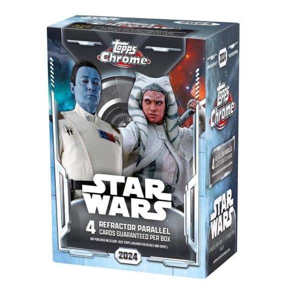 Blaster Box Topps Chrome Star Wars 2024 con Medalla de Debut