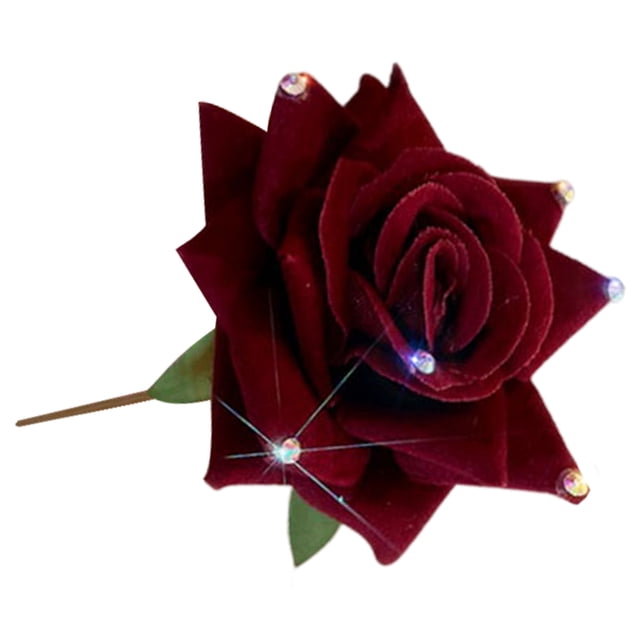 BESTYASH Accesorio Para Peinado Rojo Con Floral Para Largo En Eventos Formales