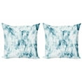 thumbnail image 1 of Ambesonne Nature Throw Pillow Cover 2 Pack, Grunge Marble Effect, 24", Cadet Blue Seafoam, 1 of 2