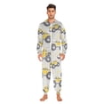 thumbnail image 3 of FORMRS Onesies Pajama for Adults Unisex Hoodie Winter Jumpsuit One Piece Sleepwear, Sizes S-2XL, Trucks Pattern, 3 of 7