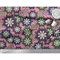 thumbnail image 3 of Soimoi Pink Cotton Poplin Fabric Artistic Floral Printed Fabric 1 Yard 42 Inch Wide, 3 of 3
