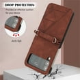 thumbnail image 2 of Allytech for Samsung Galaxy Z Flip 3 Case 2022, Business Style Premium PU Leather Shockproof Protective Case for Men Women Slim Case for Galaxy Z Flip3 2021, Brown, 2 of 6