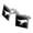 Silver, variant on Dinosaur Tyrannosaurus Rex Black White Square Cufflink Set - Silver or Gold