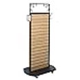 thumbnail image 3 of SSWBasics - Slatwall Rolling Merchandiser (Caramel Oak) - 32 In W x 20 In D x 67 1/2 In H, 3 of 3