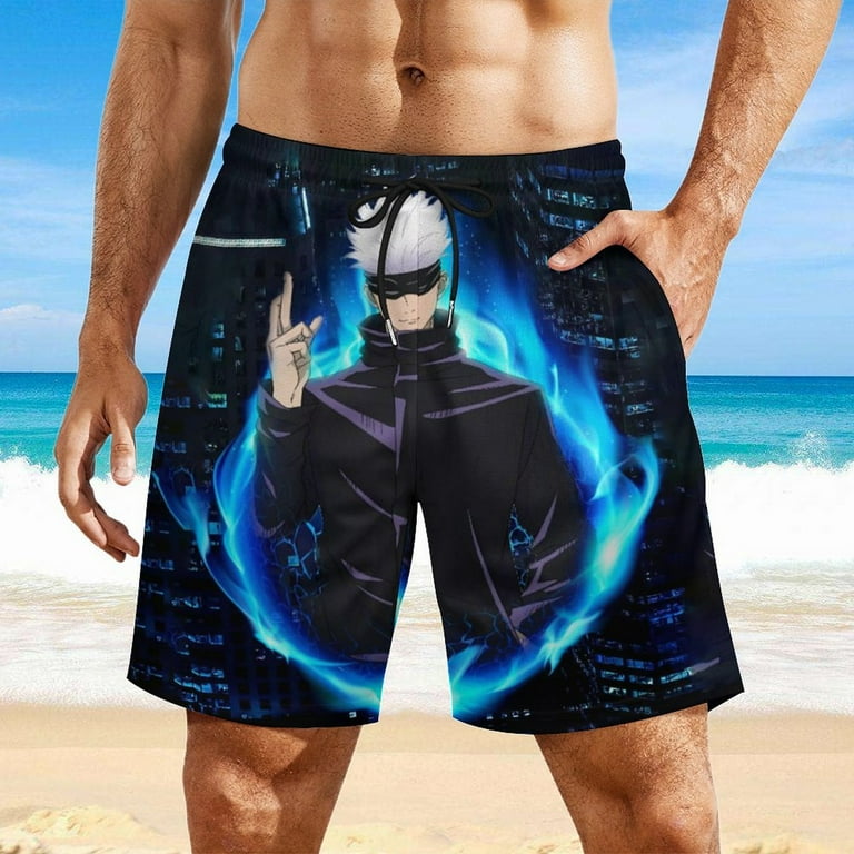 ボードショーツ・レギンス ACME DE LA VIE Mojo Jojo artwork swim short pants 4BUK040 Mens Jujutsu Kaisen Gojo Swim Trunks with Compression Liner