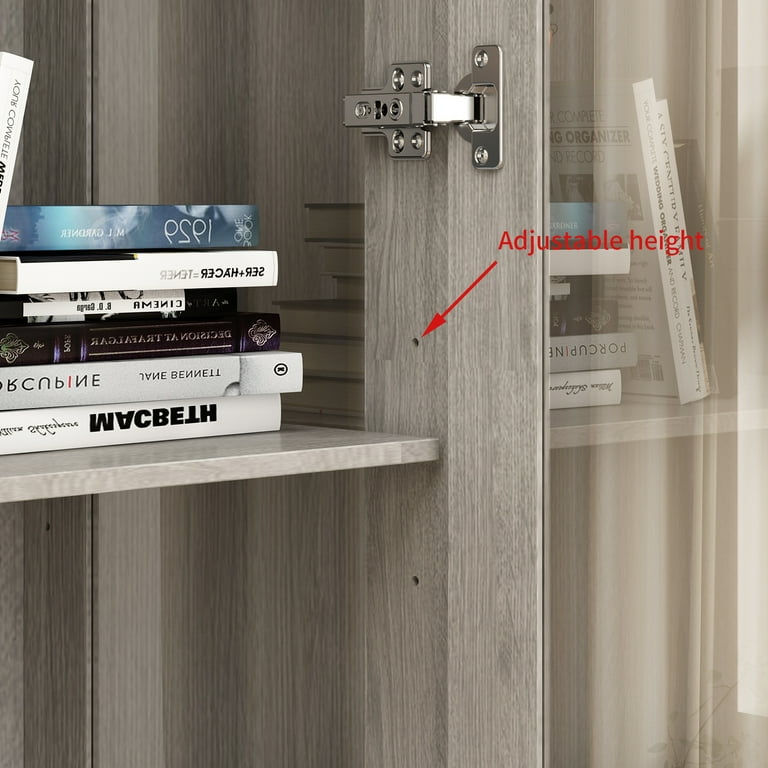 90 inch tall bookcase with doors deals