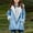 Light blue, variant on OGLCCG Girls' Faux Suede Jacket with Medium Length Sherpa Lined Hooded Winter Warm Coats Long Sleeve Button Up Fleece Jacket 5-14 Years