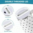 thumbnail image 4 of 30 oz Tumbler with Handle Lid and Straw Insulated Water Tumbler Stainless Steel Water Cup Mug Bottle Reusable Cup Holder Friendly Polka Dot White, 4 of 6