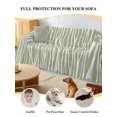 thumbnail image 4 of Green Waves Stripes Couch Cover for Dogs, Vintage Minimalist Lines Texture Washable Sofa Covers Slipcover for Pets Dogs Futon Cover, Couch Recliner Covers, Oversized Chair Slipcover 71"x91", 4 of 9
