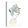 thumbnail image 2 of Creative Products Lady Face Flowers Sketch 20x30 Canvas Wall Art, 2 of 4