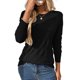 thumbnail image 2 of Suéteres de Punto para Mujer, Estilo Pullover, Larga, Moda Otoño Negro L, 2 of 9