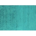 thumbnail image 1 of Ahgly Company Machine Washable Indoor Rectangle Oriental Turquoise Blue Industrial Area Rugs, 7' x 10', 1 of 4