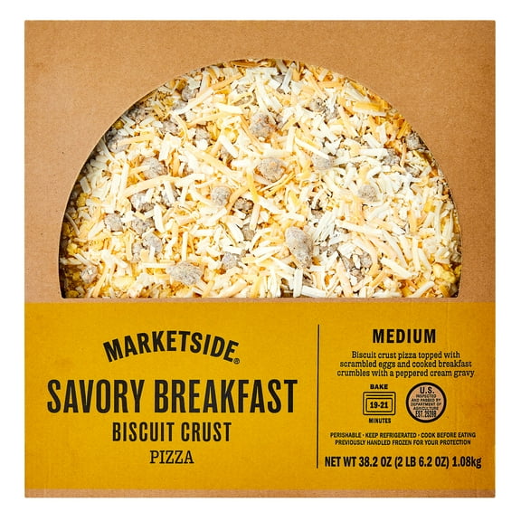 Marketside Biscuit-Crust Savory Breakfast Pizza, Medium, 38.2 oz (Fresh)