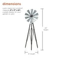 thumbnail image 4 of Alpine Corporation 25" Rustic Wind Spinner Outdoor Garden Stake, 4 of 12