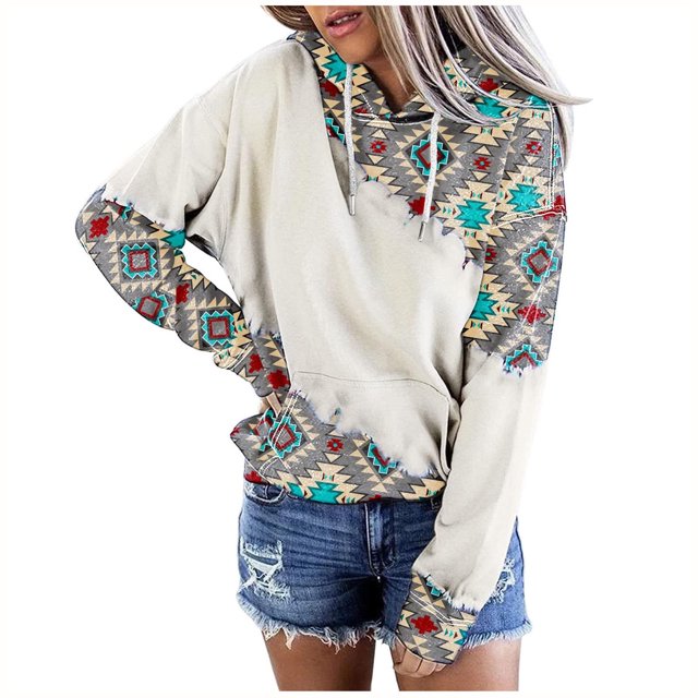 Sudadera Para Mujer Moda Sudaderas Con Capucha Sudaderas Manga Larga Otoño Camiseta Estampado Bolsillos Blusa Tops Odeerbi ODB184662