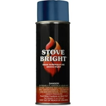 Stove Bright High Temp Paint - Patriot Blue - 8106 | Heat Resistant Spray for Wood Stove BBQ Grill Fireplace Engine | Satin Finish | Rust Resistant Metal Coating | Withstands 1200°F | Primer Friendly