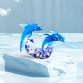 thumbnail image 2 of BPPEG Blue Crystal Glass Dolphins Figurines Collectibles,Miniature Handmade Sea Animal Sculpture Statue,Birthday for Women Men Kids,Home Office Desk Decorations, 2 of 7