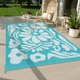thumbnail image 3 of Moynesa 5'x8' Outdoor Rugs Waterproof, Plastic Straw RV Rugs for Outside, Large Portable RV Outdoor Rugs for Camping, Reversible Flower Picnic Mat for Camper Garden Tent, 3 of 7