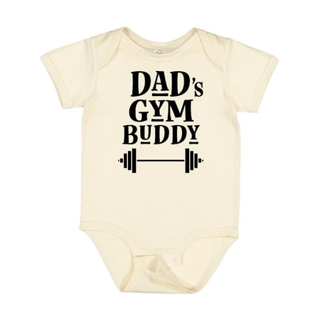 

Inktastic Dad s Gym Buddy Childs Workout Gift Baby Boy or Baby Girl Bodysuit