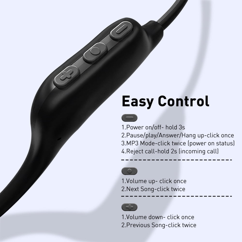 Mpow X6Pro IPX8 Waterproof Wireless Open-Ear Earbuds Earphones, Black