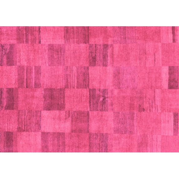 Ahgly Company Indoor Rectangle Oriental Pink Modern Area Rugs, 2' x 3'