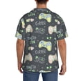 thumbnail image 5 of Fotbe Gamers print Short Sleeve Button Down Shirts for Men Casual Summer Beach Wrinkle Free Shirt-Large, 5 of 7