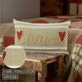 thumbnail image 2 of VHC Brands Prairie Winds Text Cotton Farmhouse Appliqued Rope Pillow 22x14 Filled Bedding Accessory, 14x22, Brick Red Home, Hearts, 2 of 6