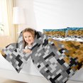 thumbnail image 3 of Feelyou Pixelate Miner Bedding Comforter Set 7pcs, Gaming King Bedding Sets, 3 of 7