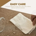 thumbnail image 4 of Decorelia Solid Linen Dining Rectangular Table Cloth, Outdoor Waterproof Party Table Cover for Wedding, Picnics Table, Rectangle Easy to Clean Tablecloth(Oblong, 60 x 104 Inch (8-10 Seats), Coffee), 4 of 15